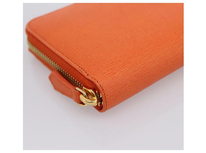 FENDI Long Wallet Leather Orange Silver Auth BA15216V Silvery - view 14
