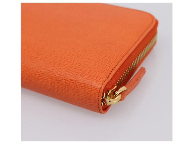 FENDI Long Wallet Leather Orange Silver Auth BA15216V Silvery - view 15