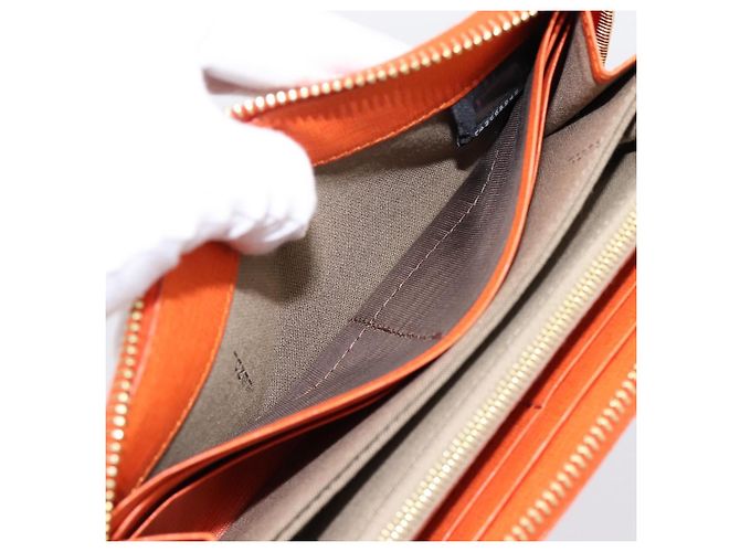 FENDI Long Wallet Leather Orange Silver Auth BA15216V Silvery - view 18