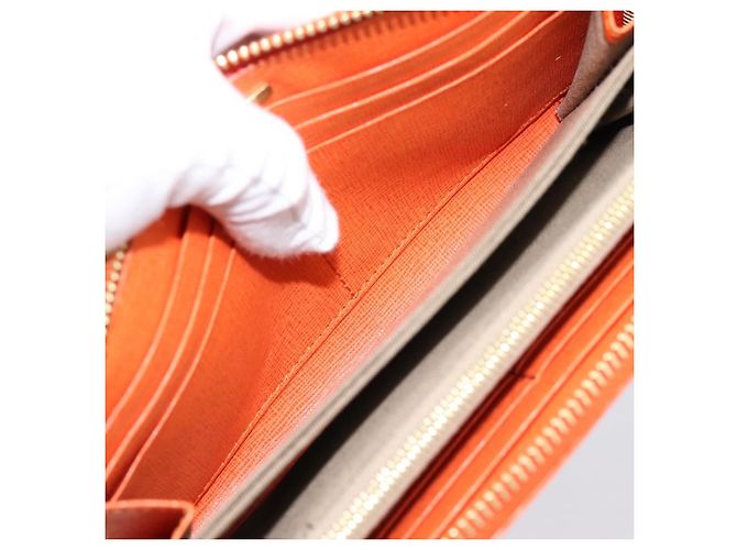 FENDI Long Wallet Leather Orange Silver Auth BA15216V Silvery - view 19