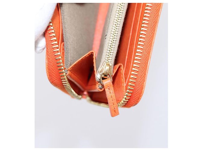 FENDI Long Wallet Leather Orange Silver Auth BA15216V Silvery - view 23