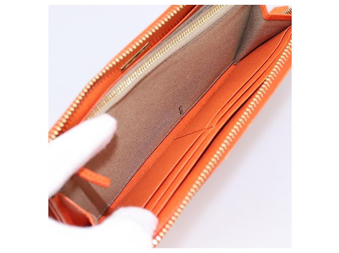 FENDI Long Wallet Leather Orange Silver Auth BA15216V Silvery - view 24