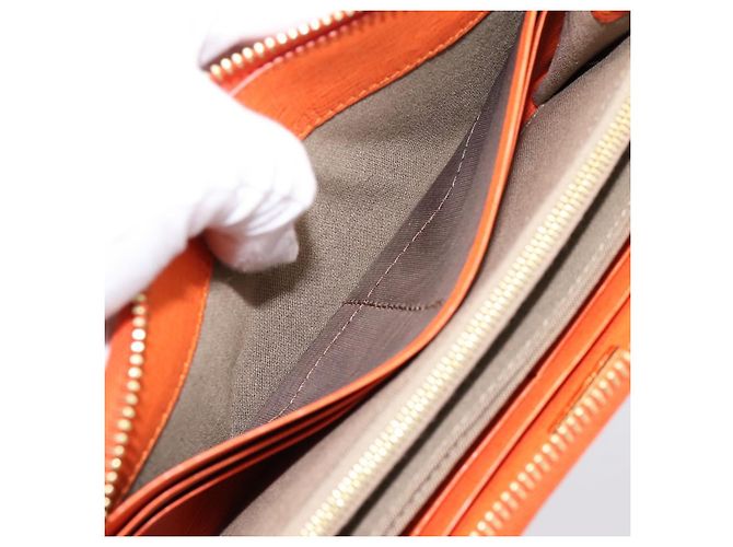 FENDI Long Wallet Leather Orange Silver Auth BA15216V Silvery - view 25