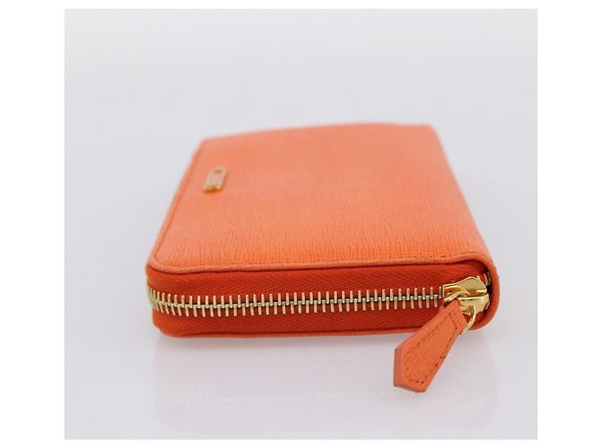 FENDI Long Wallet Leather Orange Silver Auth BA15216V Silvery - view 3