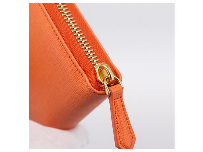 FENDI Long Wallet Leather Orange Silver Auth BA15216V Silvery - view 8