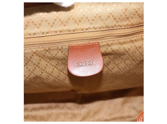 Zaino GUCCI Bamboo in pelle marrone e oro 003 2058 0016 Auth ka5812 D'oro - vista 21