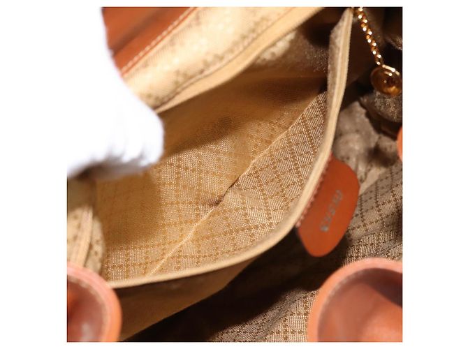 Zaino GUCCI Bamboo in pelle marrone e oro 003 2058 0016 Auth ka5812 D'oro - vista 25