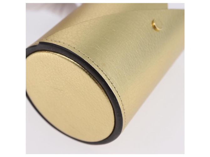 LOUIS VUITTON Monogram Pocrayon Gaston Pen Case Gold LV Auth 197153A Dorado Monograma - vista 16
