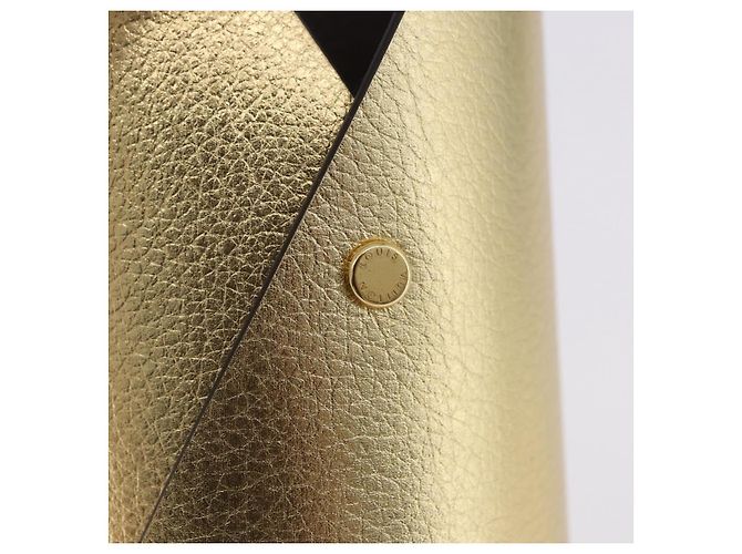 LOUIS VUITTON Monogram Pocrayon Gaston Pen Case Gold LV Auth 197153A Dorado Monograma - vista 8