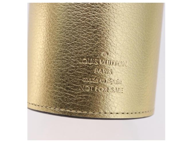 LOUIS VUITTON Monogram Pocrayon Gaston Pen Case Gold LV Auth 197153A Dorado Monograma - vista 9