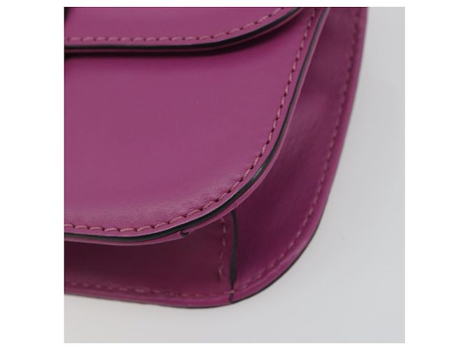Sac à épaule VALENTINO Studs Chain en cuir Rose Doré Auth BA14809A - vue 10