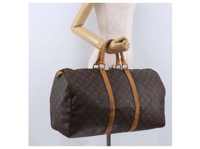 LOUIS VUITTON Monogram Keepall 55 Boston Bag M41424 LV Auth 194701 Monogramma - vista 22