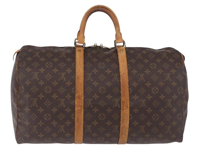 LOUIS VUITTON Monogram Keepall 55 Boston Bag M41424 LV Auth 194701 Monogramma - vista 3