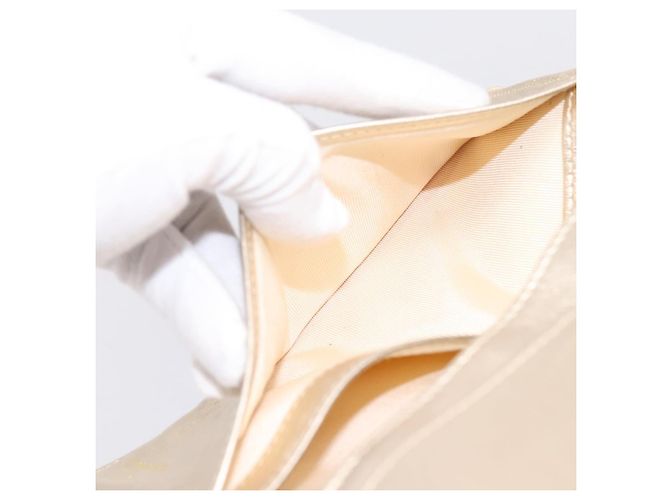 Cartera larga CHANEL Matelasse de piel de cordero Gold CC Auth BA15252 Dorado - vista 25