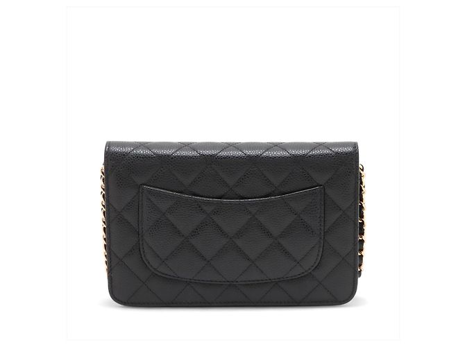 Timeless Chanel WOC aus Caviar-Leder gesteppt mit Klappe Crossbody Black Schwarz - Ansicht 2