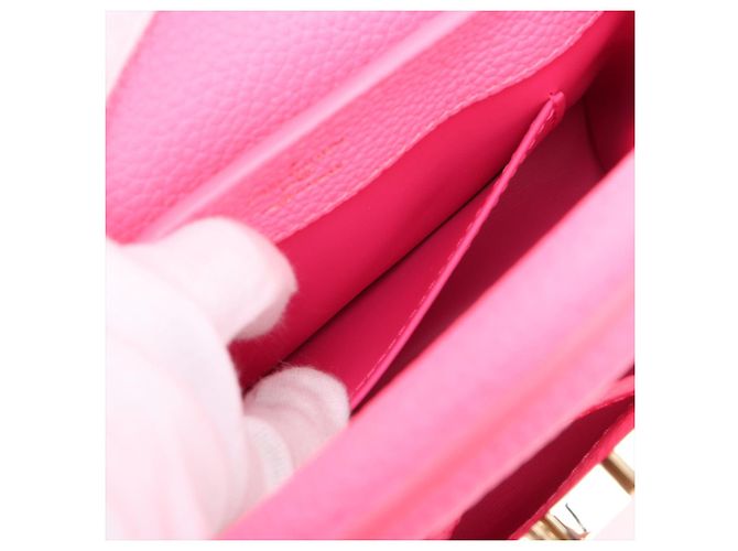 Louis Vuitton Borsa a mano Capucines Mini in pelle di vitello Rosa - vista 10