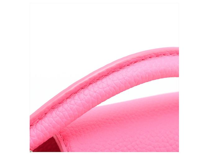 Louis Vuitton Borsa a mano Capucines Mini in pelle di vitello Rosa - vista 12