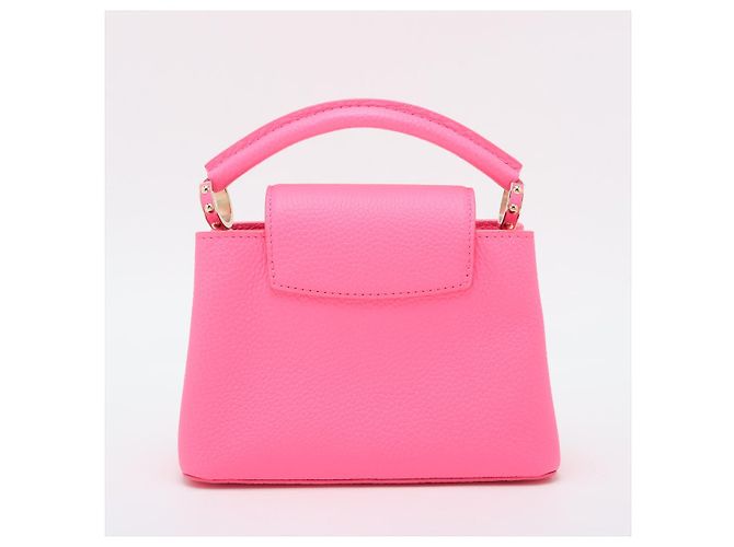 Louis Vuitton Borsa a mano Capucines Mini in pelle di vitello Rosa - vista 2