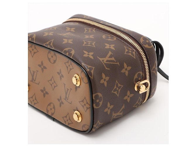 Louis Vuitton mala de mão Vanity em couro Monogram Reverse com alça superior Castanho Marrom - vista 3