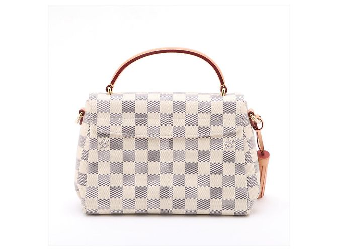 Louis Vuitton Bolso Croisette Canvas Top-handle Crossbody Damier Azur Blanco - vista 2