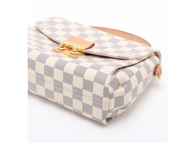 Louis Vuitton Bolso Croisette Canvas Top-handle Crossbody Damier Azur Blanco - vista 3