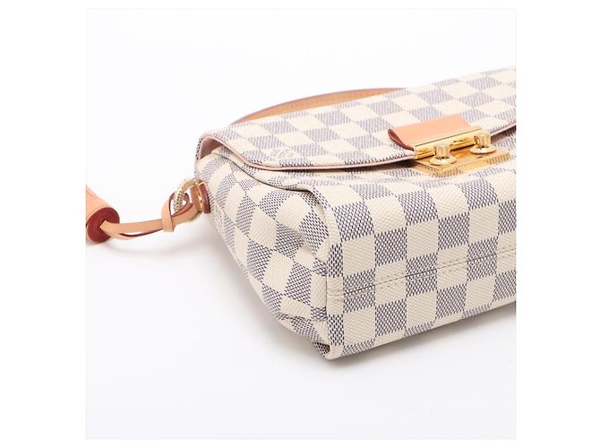Louis Vuitton Bolso Croisette Canvas Top-handle Crossbody Damier Azur Blanco - vista 4