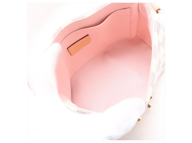 Louis Vuitton Bolso Croisette Canvas Top-handle Crossbody Damier Azur Blanco - vista 8