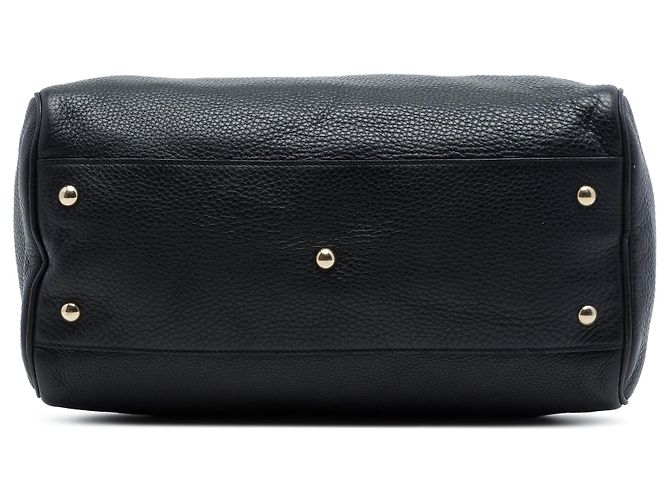 Bamboo Borsa Boston Shopper Gucci Medium in pelle di vitello nera con bambù Nero - vista 3