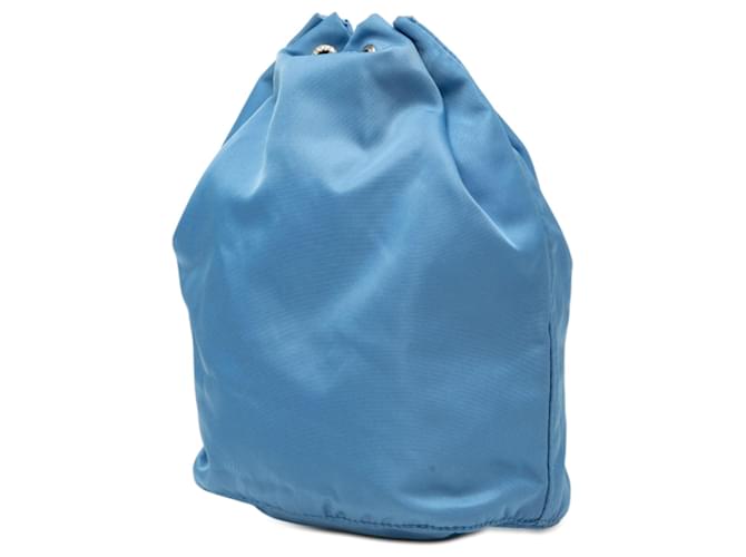 Pouch con Coulisse Prada Tessuto Blu - vista 2