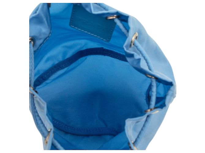 Pouch con Coulisse Prada Tessuto Blu - vista 4
