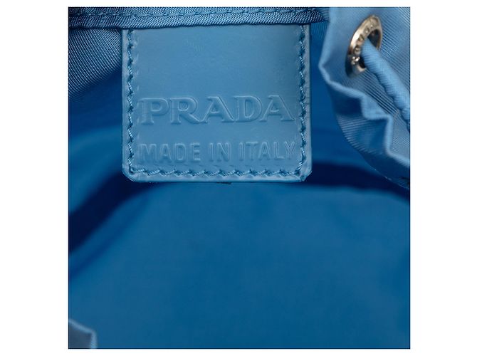 Pouch con Coulisse Prada Tessuto Blu - vista 5