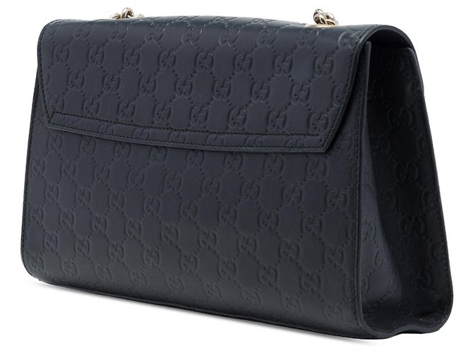 Bolso de hombro Gucci Emily Medium Guccissima Negro - vista 2