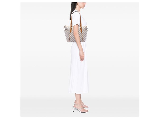 Borsa Tote Louis Vuitton Damier Azur Totally PM bianca Bianco - vista 6