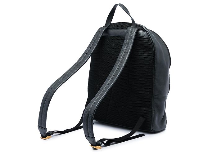 Schwarzer Gucci Leder-Rucksack mit Logo - Ansicht 2
