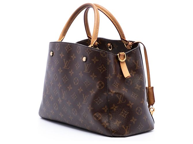 Borsa Satchel Louis Vuitton Monogram Montaigne BB Marrone - vista 2