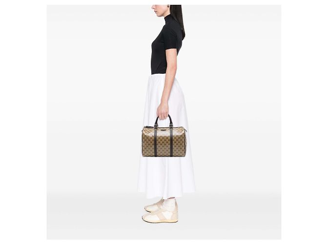 Borsa Boston Gucci Medium GG Crystal Joy Beige - vista 6
