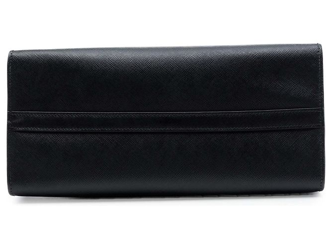 Borsa Tote Satchel Convertibile Aperta Prada Medium Saffiano Lux nera Nero - vista 3