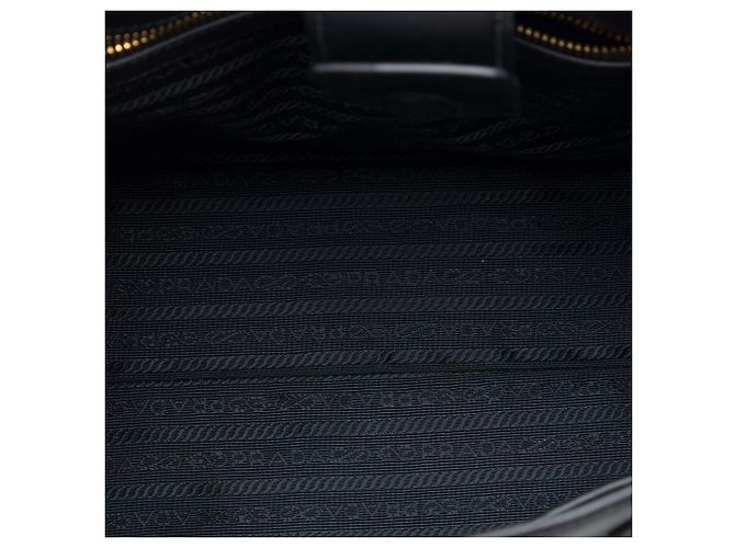 Borsa Tote Satchel Convertibile Aperta Prada Medium Saffiano Lux nera Nero - vista 4