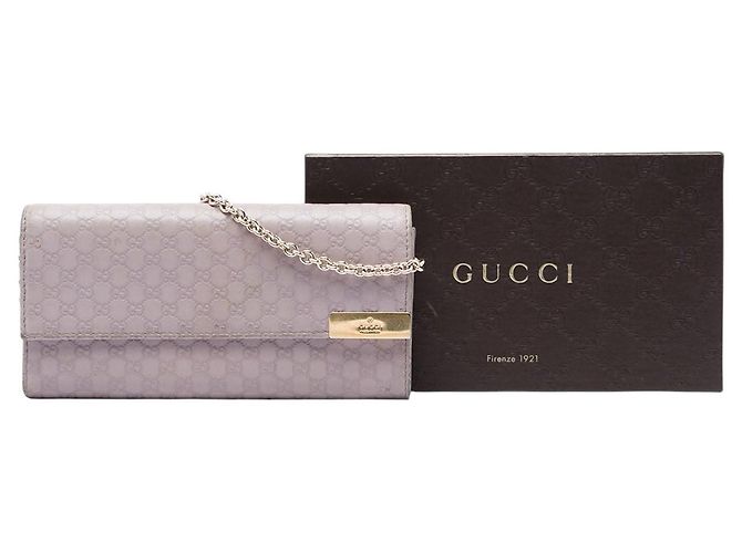 Borsa a tracolla Gucci Microguccissima Dice Wallet On Chain Viola Porpora - vista 6