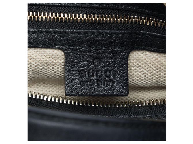 Borsa Soho Boston Gucci Medium in pelle di vitello martellata nera Nero - vista 5