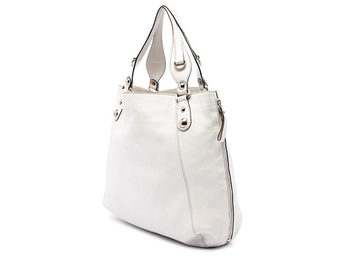 Tote Gucci Icon Bit Zip in pelle di vitello bianca Bianco - vista 2