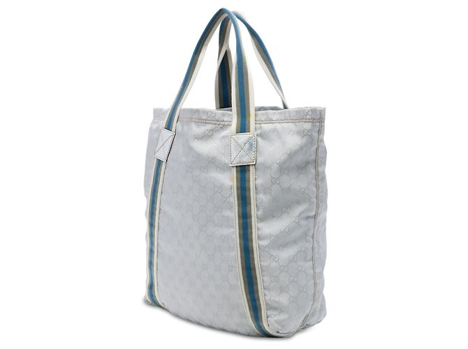 Tote Gucci GG Canvas Web Grigio - vista 2