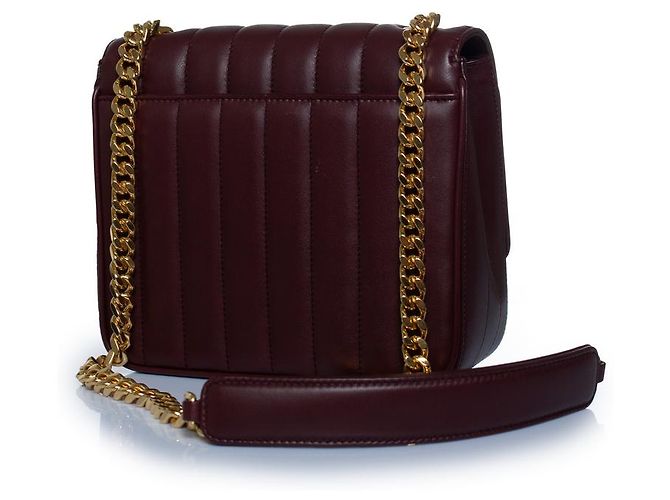 Saint Laurent, borsa a tracolla media in pelle Vicky Rosso - vista 2