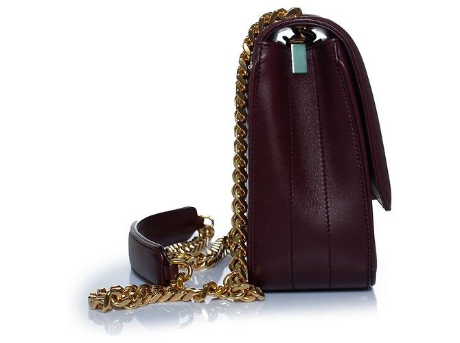 Saint Laurent, borsa a tracolla media in pelle Vicky Rosso - vista 3