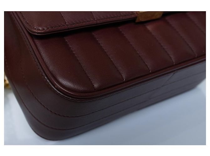 Saint Laurent, borsa a tracolla media in pelle Vicky Rosso - vista 6