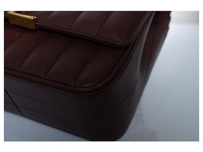 Saint Laurent, borsa a tracolla media in pelle Vicky Rosso - vista 7