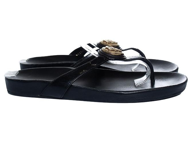 Gucci, sandali Hysteria a T in pelle nera Nero - vista 2