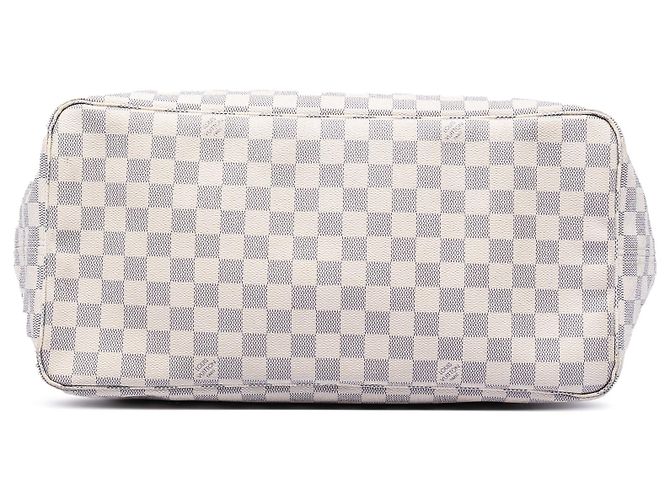 Borsa Tote Louis Vuitton Neverfull GM Damier Azur Bianca Bianco - vista 3