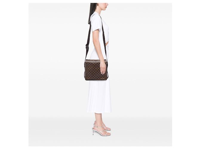 Borsa a tracolla Louis Vuitton Damier Ebene Naviglio marrone - vista 5
