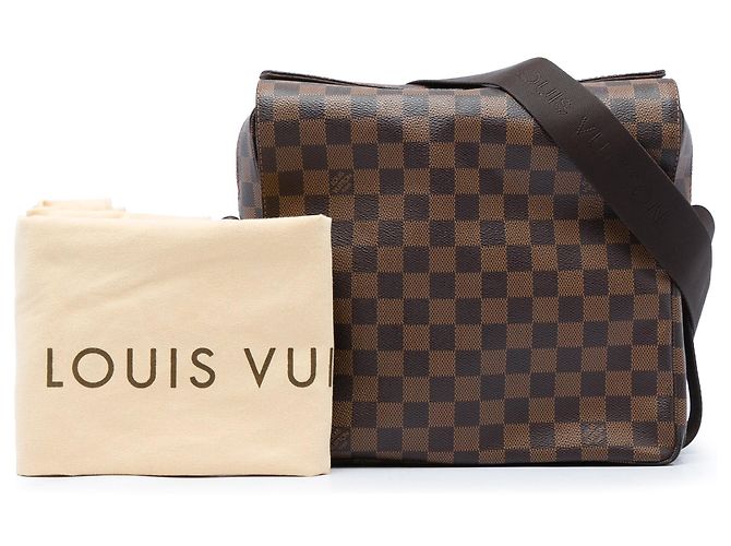 Borsa a tracolla Louis Vuitton Damier Ebene Naviglio marrone - vista 6